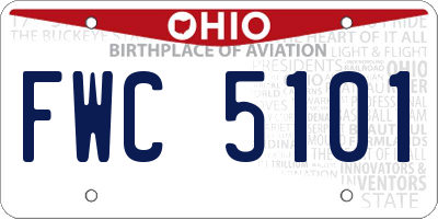 OH license plate FWC5101