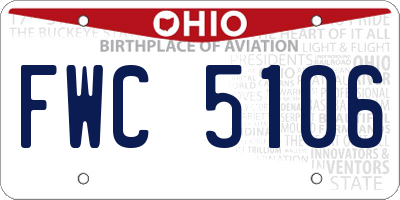 OH license plate FWC5106