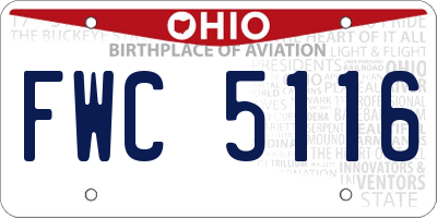 OH license plate FWC5116