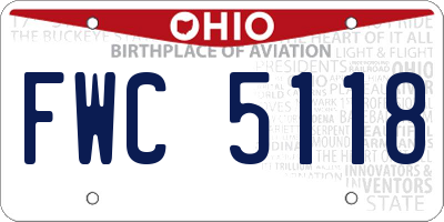 OH license plate FWC5118