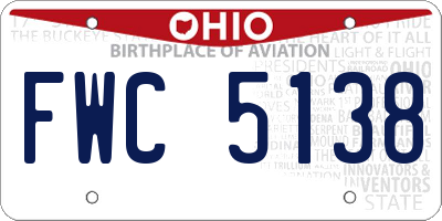 OH license plate FWC5138