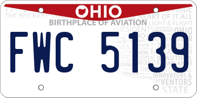 OH license plate FWC5139