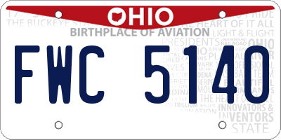 OH license plate FWC5140
