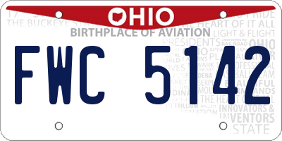 OH license plate FWC5142
