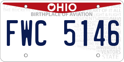 OH license plate FWC5146