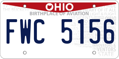 OH license plate FWC5156
