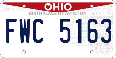 OH license plate FWC5163