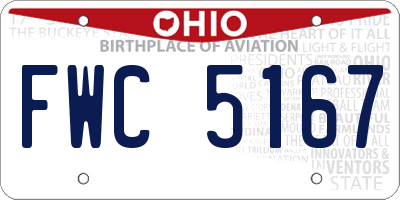OH license plate FWC5167