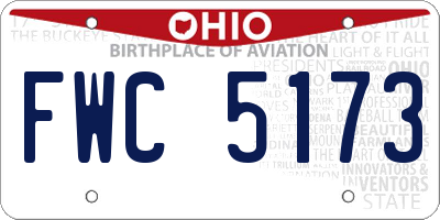 OH license plate FWC5173