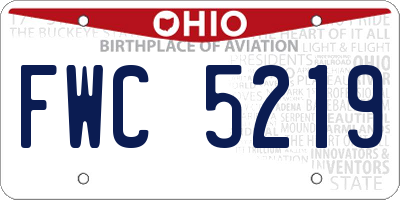 OH license plate FWC5219