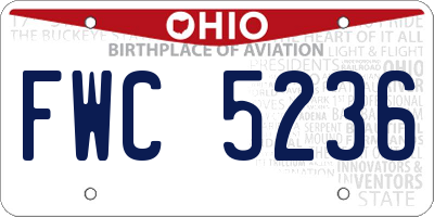 OH license plate FWC5236