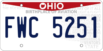OH license plate FWC5251