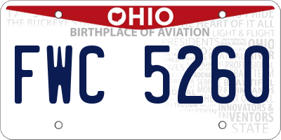 OH license plate FWC5260