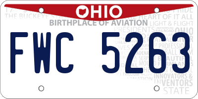 OH license plate FWC5263