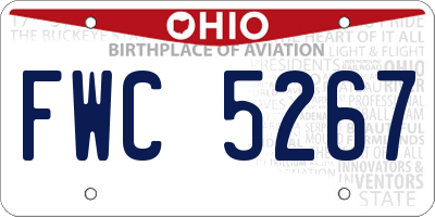 OH license plate FWC5267