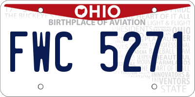 OH license plate FWC5271