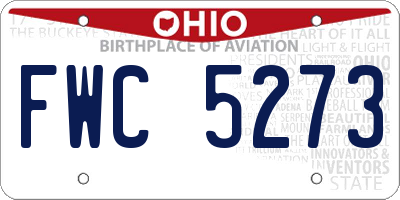 OH license plate FWC5273