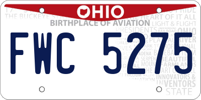 OH license plate FWC5275
