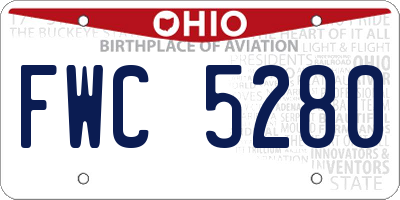 OH license plate FWC5280
