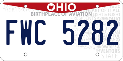 OH license plate FWC5282