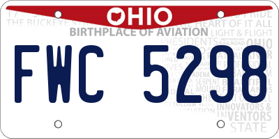 OH license plate FWC5298