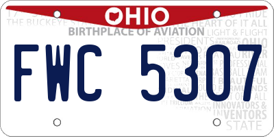 OH license plate FWC5307