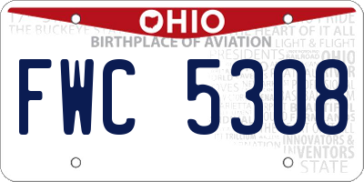 OH license plate FWC5308