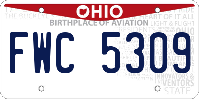 OH license plate FWC5309