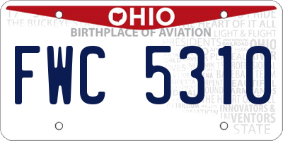 OH license plate FWC5310