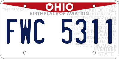 OH license plate FWC5311