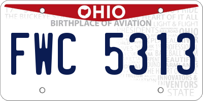OH license plate FWC5313