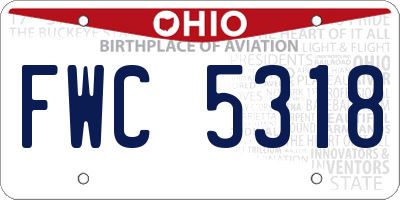 OH license plate FWC5318