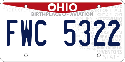 OH license plate FWC5322