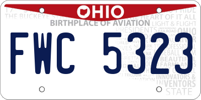 OH license plate FWC5323