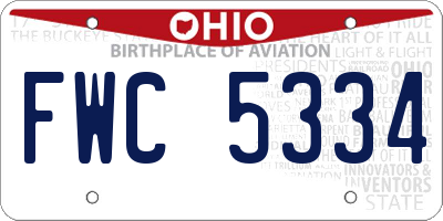 OH license plate FWC5334