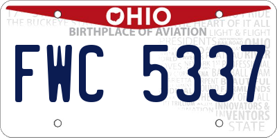 OH license plate FWC5337