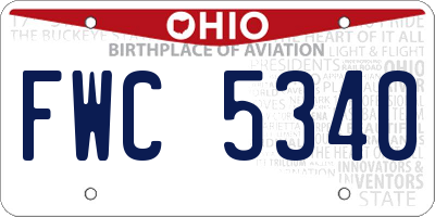 OH license plate FWC5340