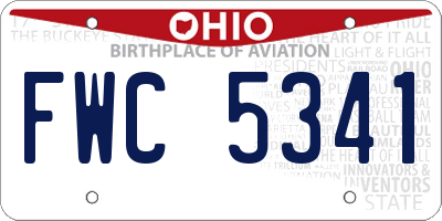 OH license plate FWC5341