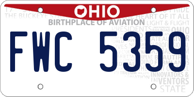 OH license plate FWC5359