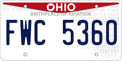 OH license plate FWC5360