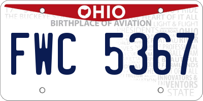 OH license plate FWC5367