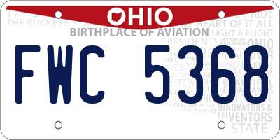 OH license plate FWC5368