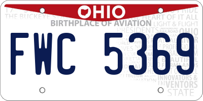 OH license plate FWC5369