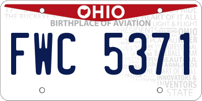 OH license plate FWC5371