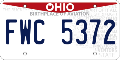 OH license plate FWC5372