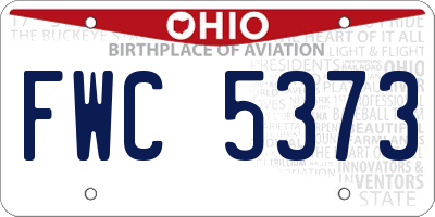 OH license plate FWC5373