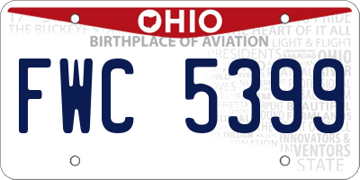 OH license plate FWC5399