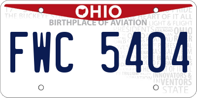 OH license plate FWC5404