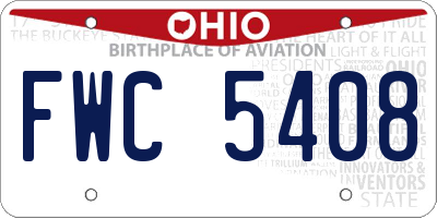 OH license plate FWC5408