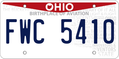 OH license plate FWC5410